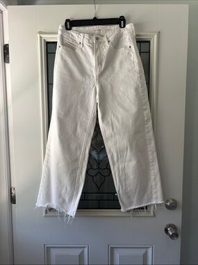Old Navy White Wide-Leg High-Rise Jeans